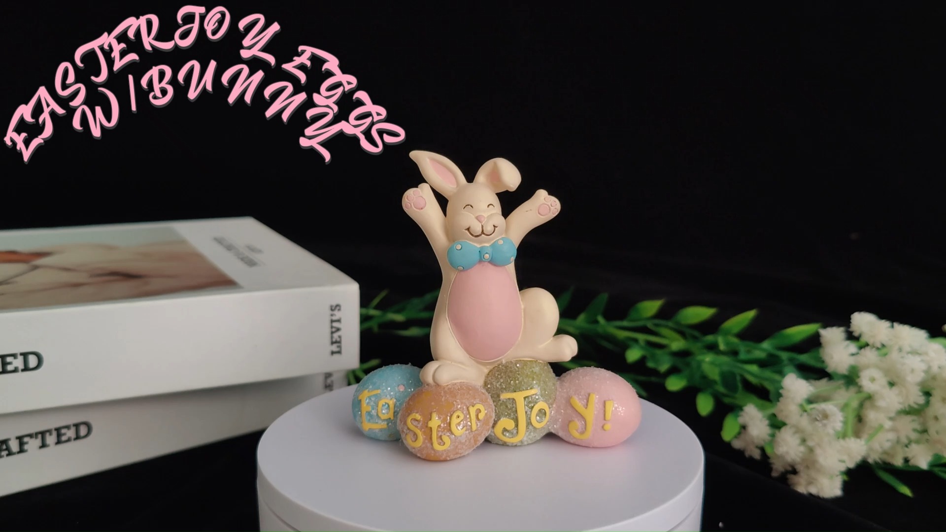 Decoración de conejitos de resina de Pascua al por mayor - Decoración del hogar de primavera, diseños personalizados