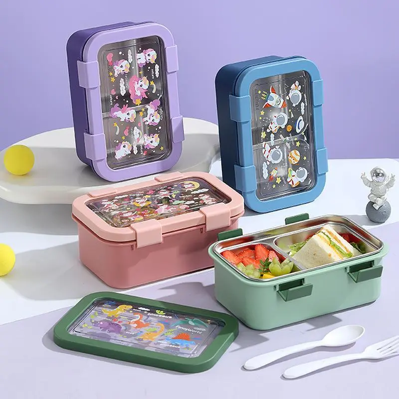 Hongxing Bento Lunch Box Kids, Stainless Steel Cartoon Children's Lunch Box 1