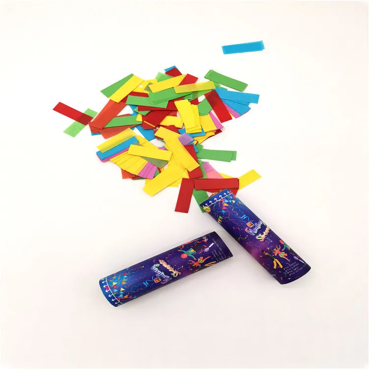 Magic Lights 2Pcs Paper Confetti Poppers Cannons for Graduation Wedding Birthday Party Supplies 1