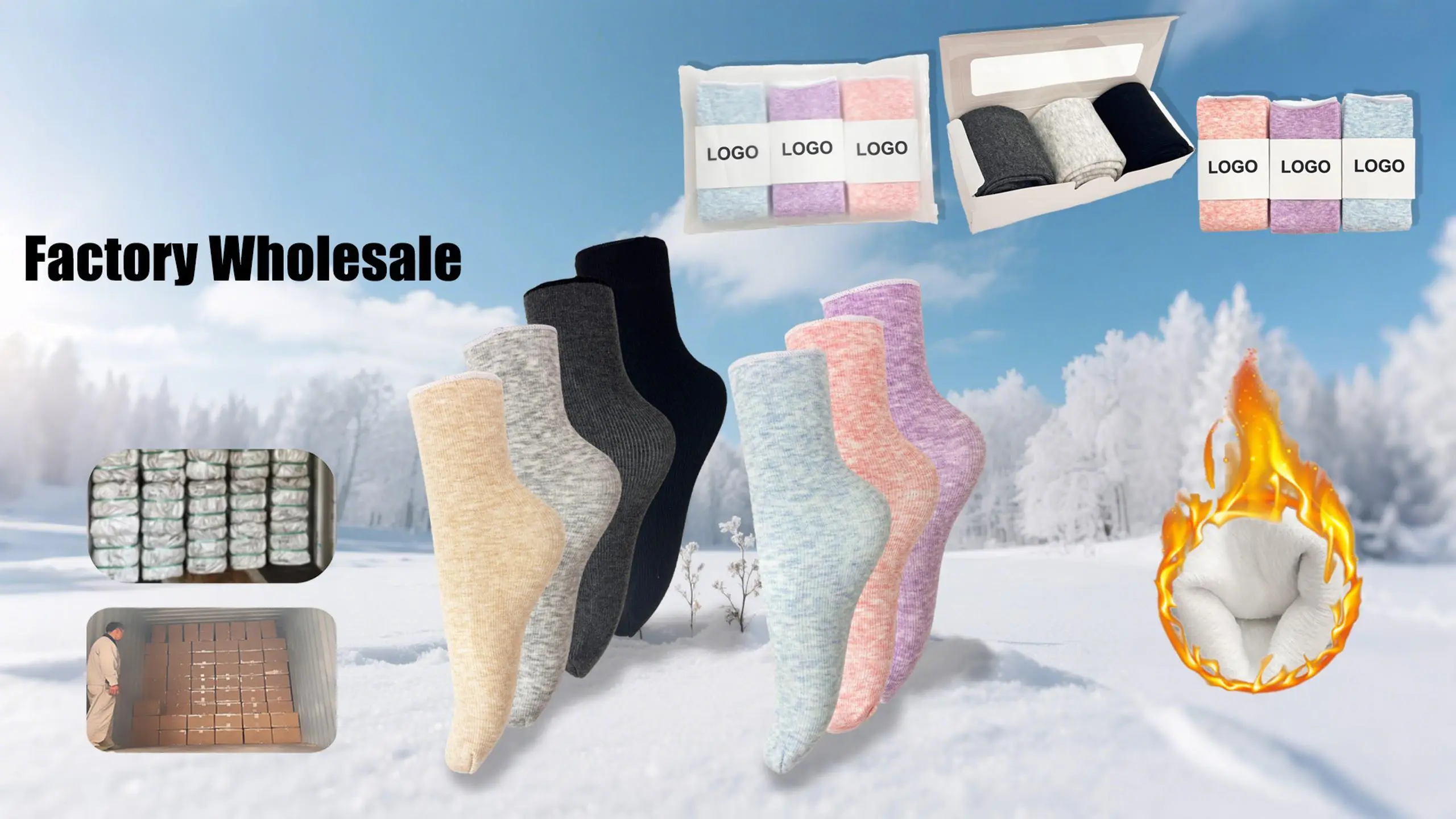 In-stock Women Snow Socks Warm Keeping for Winter Warm and Cozy HY-W-055 1