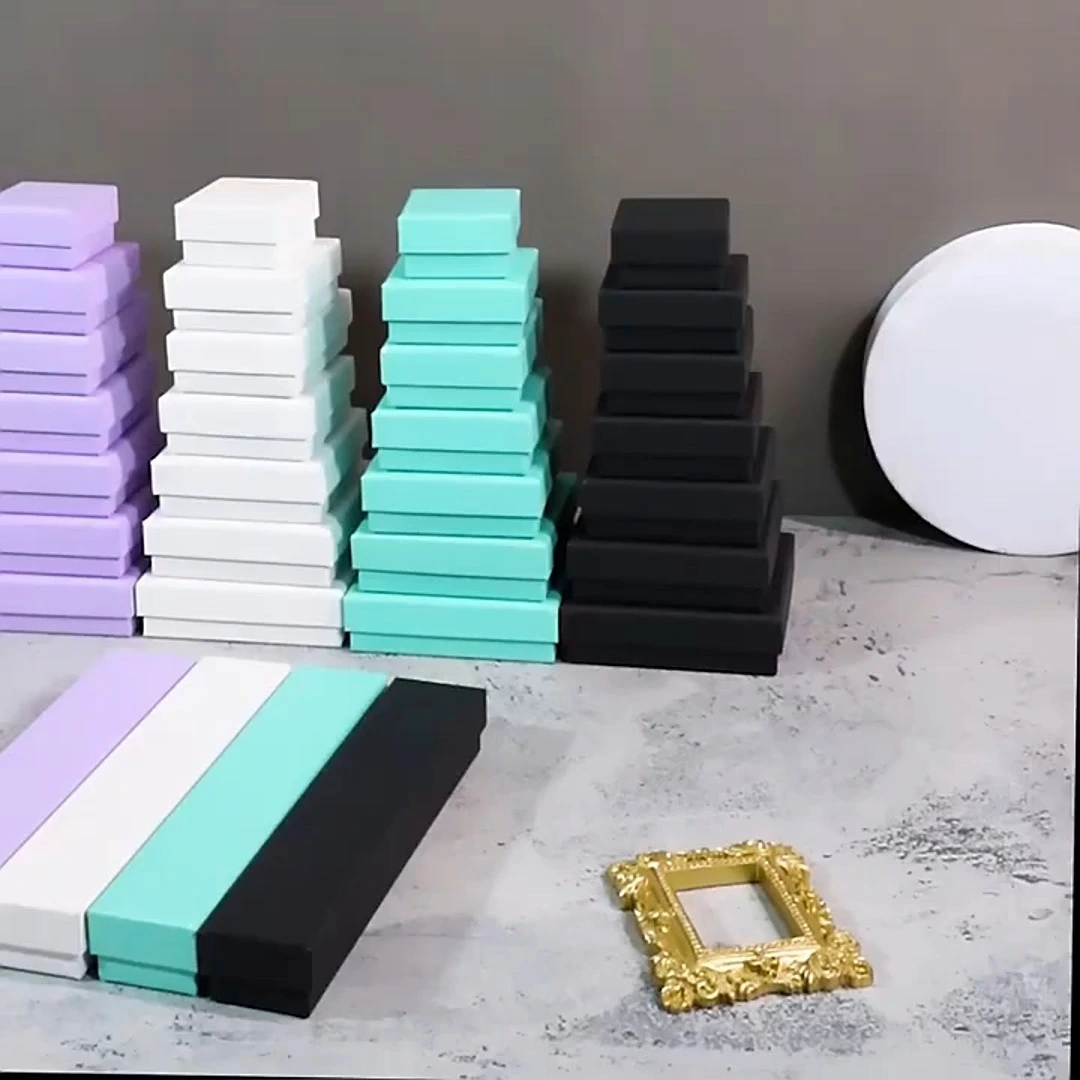 Fashion paper jewelry box ring earrings pendant necklace bracelet jewelry gift box 1
