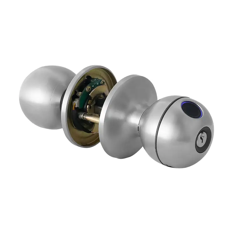 New Stainless Steel 304 Spherical Smart Lock Cylindrical Fingerprint Lock 1