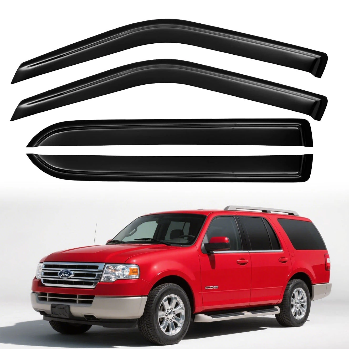 Meilleures visières de fenêtre pour Ford Expedition 1997-2017 & Lincoln Navigator - Gardes de pluie extérieurs & Déflecteurs de vent 1