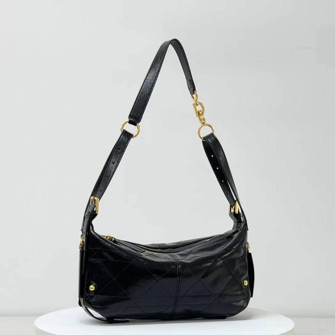 High-end Diamond-patterned Dumpling Bag, Stylish and Simple Crossbody Bag, Versatile and Portable Messenger Bag 1