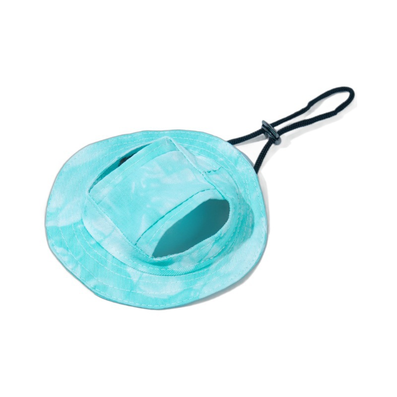 Breathable UPF 50+ pet sun hat with secure buckle & earholes