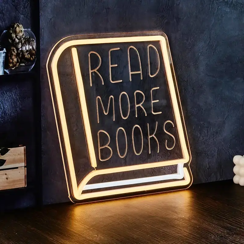 Toptancılar için Hızlı Prova ve Gönderim Özel Yapım Kitaplar Akrilik Neon Işık 1