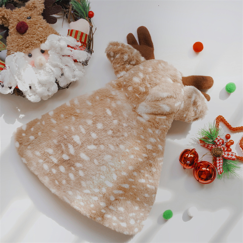 Christmas Pet Dog Outfit Reindeer Cloak Dog and Cat Clothes Cat Transformation Hat Accessories 4