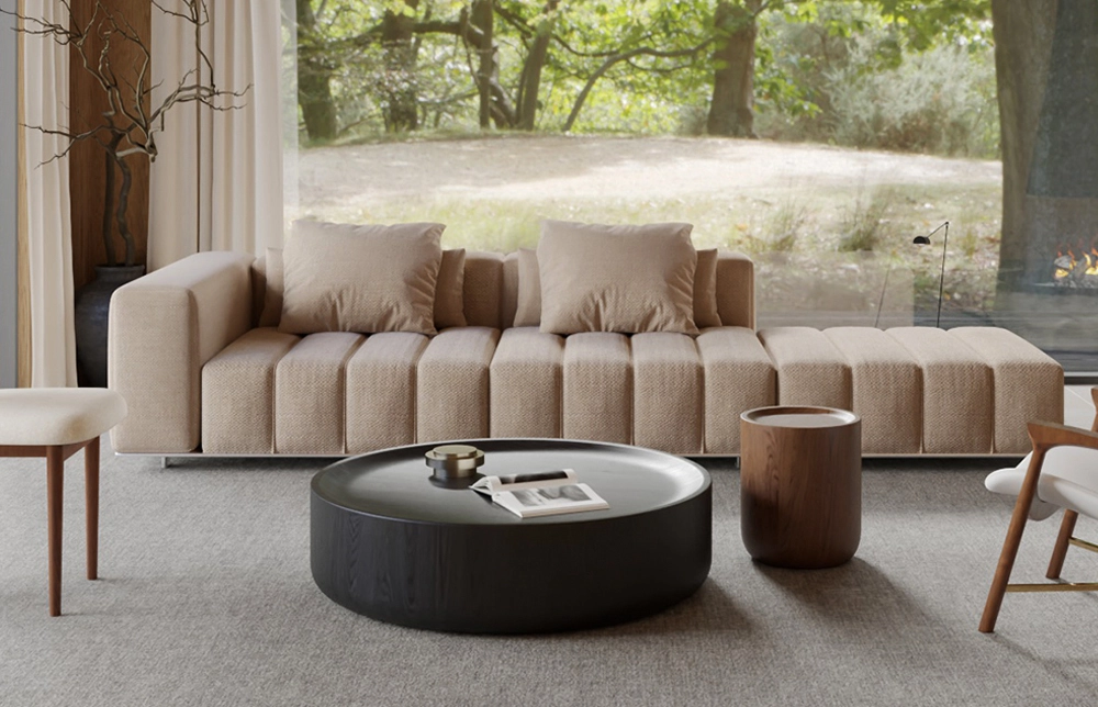 Piano Minimalist Beige Modular Sofa Living Room M131-A 1