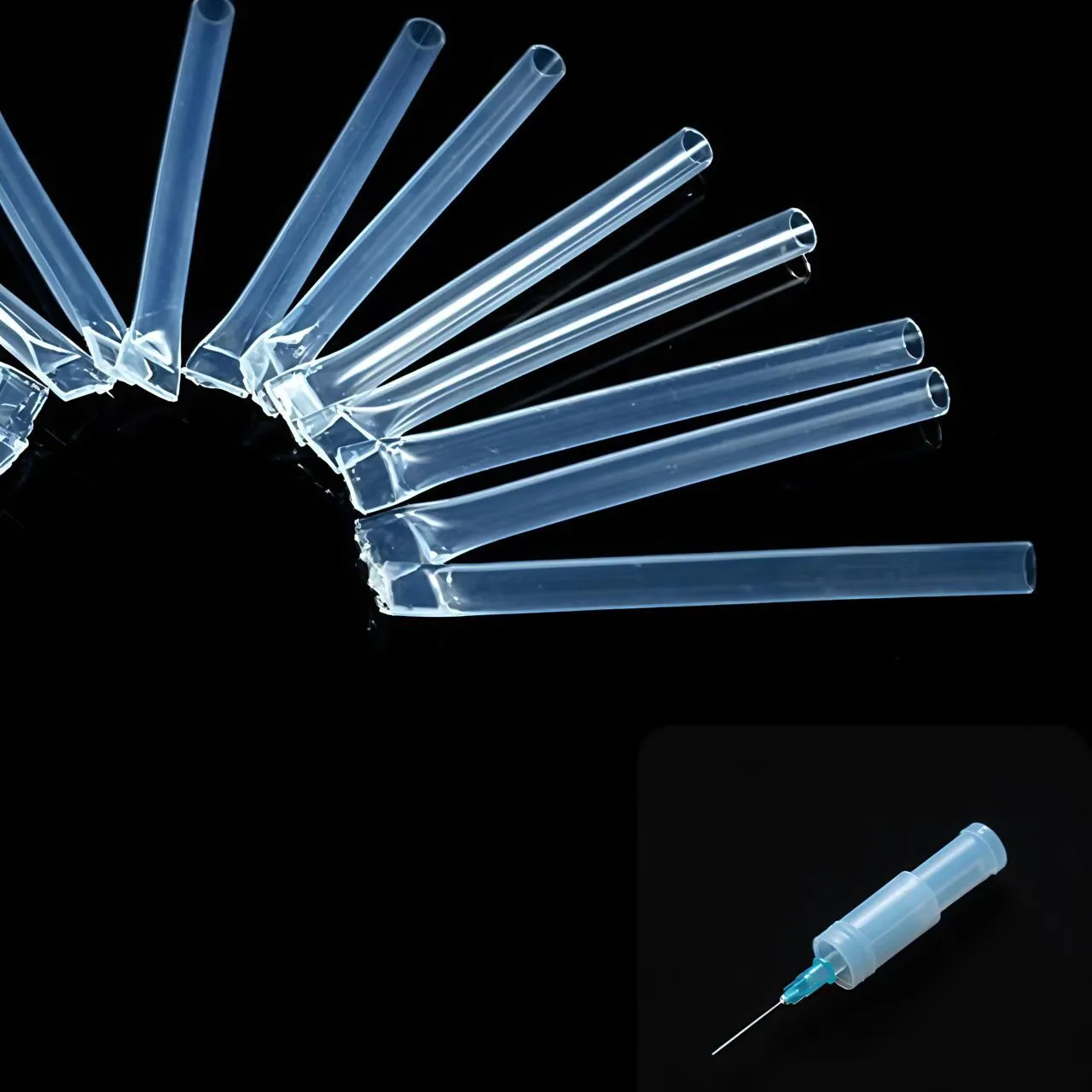 Medical-grade silicone sheaths for needle protection 1