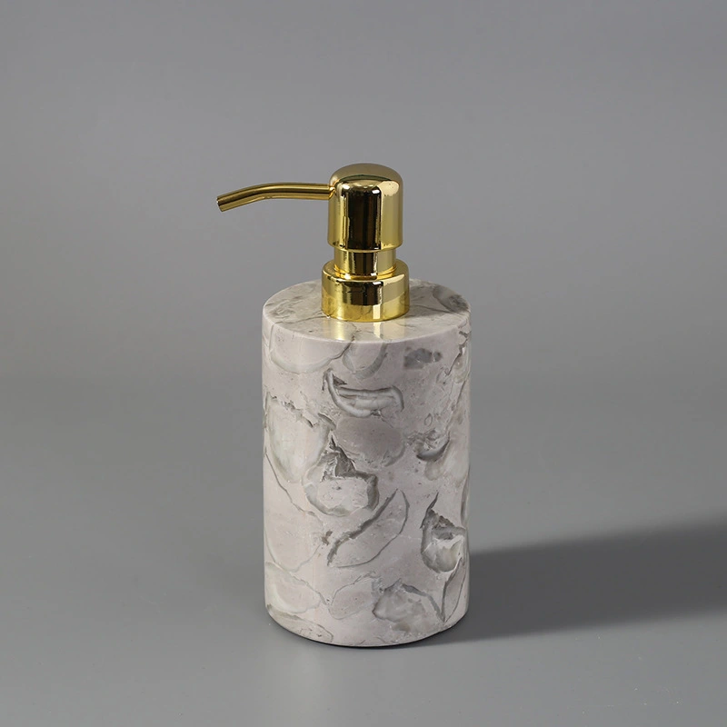 Premium Ceramic Soap Dispenser with  Pump - Marble Pattern Bathroom Accessory 1