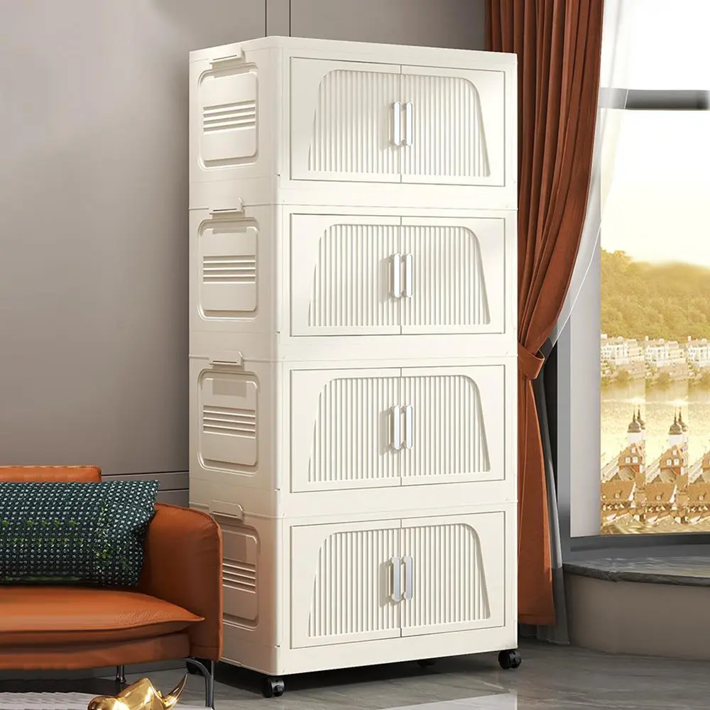 Hongxing Plastic Storage Cabinets with Drawers, Opaque Folding Storage Cabinet 1