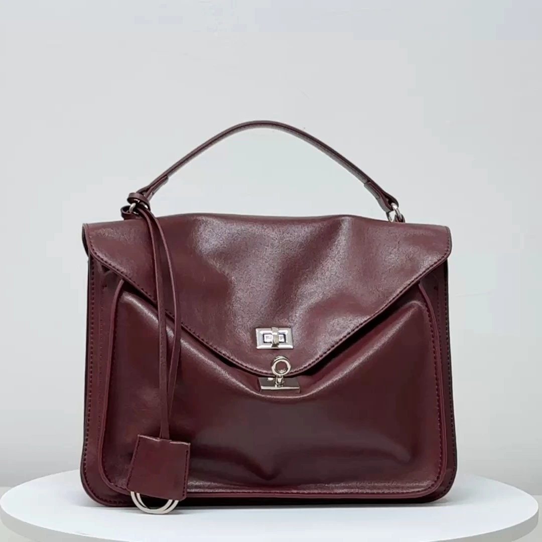 Fashionable Premium Handbag, Large-capacity High-end Soft Leather Messenger Bag, Versatile and Portable Crossbody Bag 1