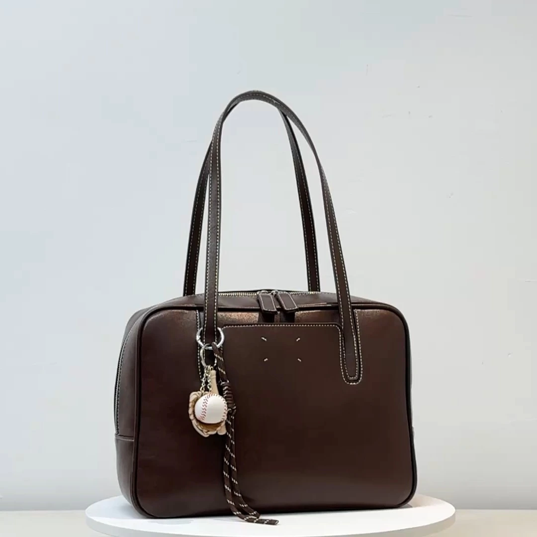 Large-capacity Retro Bowling Ball Bag, Stylish and Simple Single-shoulder Bag, High-end and Comfortable Handbag 1