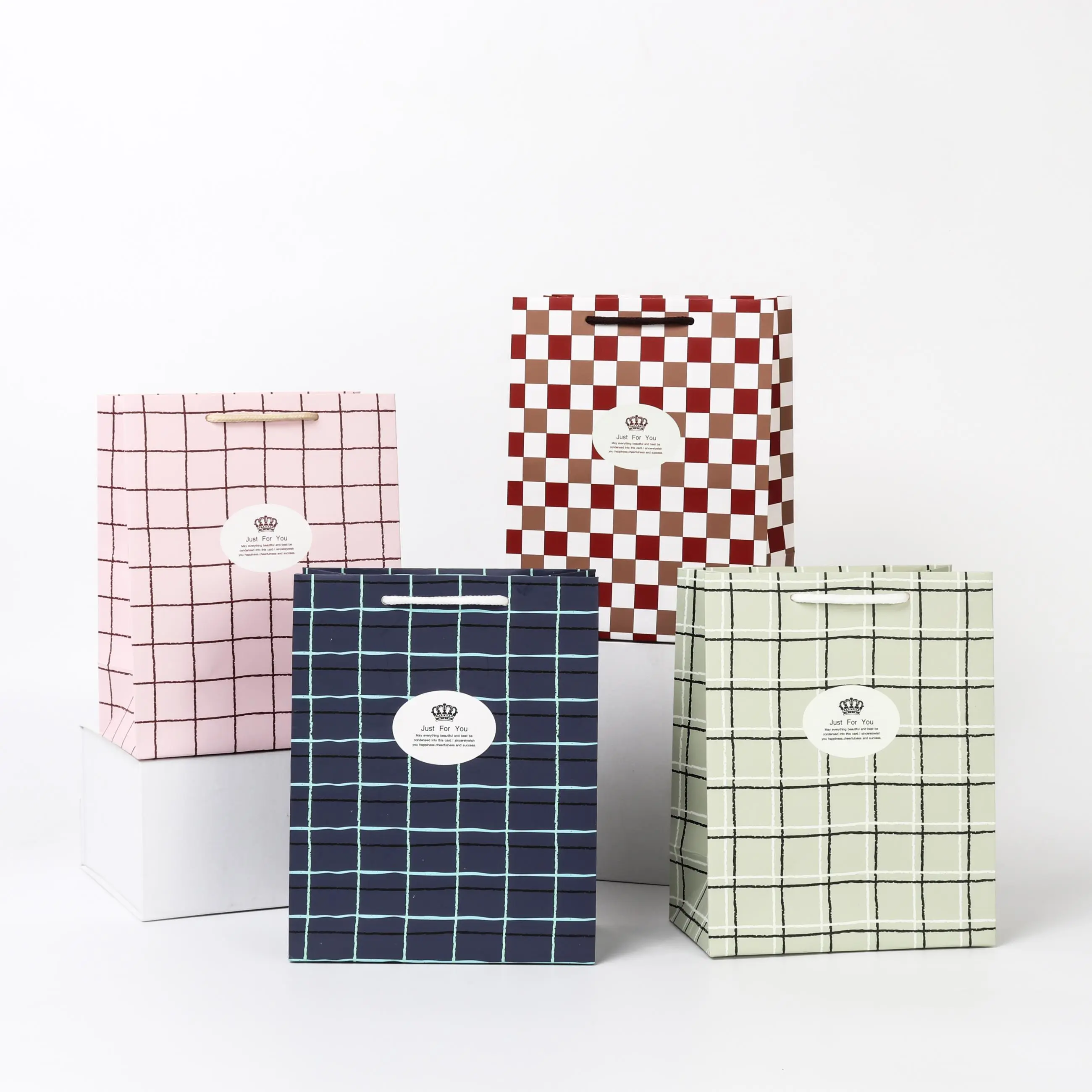 Custom Logo Color Printed Gift Paper Bag Eco-Friendly Shopping Package