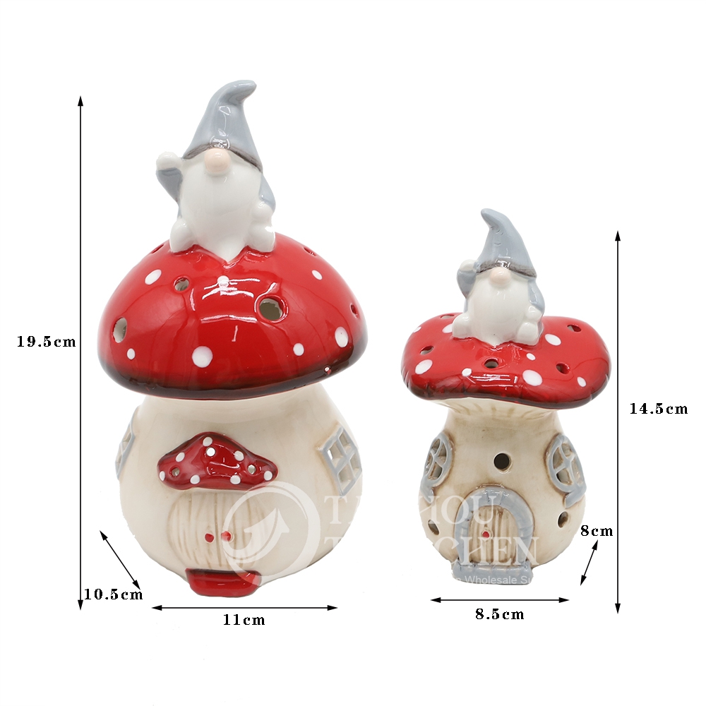 Küchentabelle Weihnachtsgeschenke Keramik Pilz Abendessen Desktop rote Pilzdekorationen 9