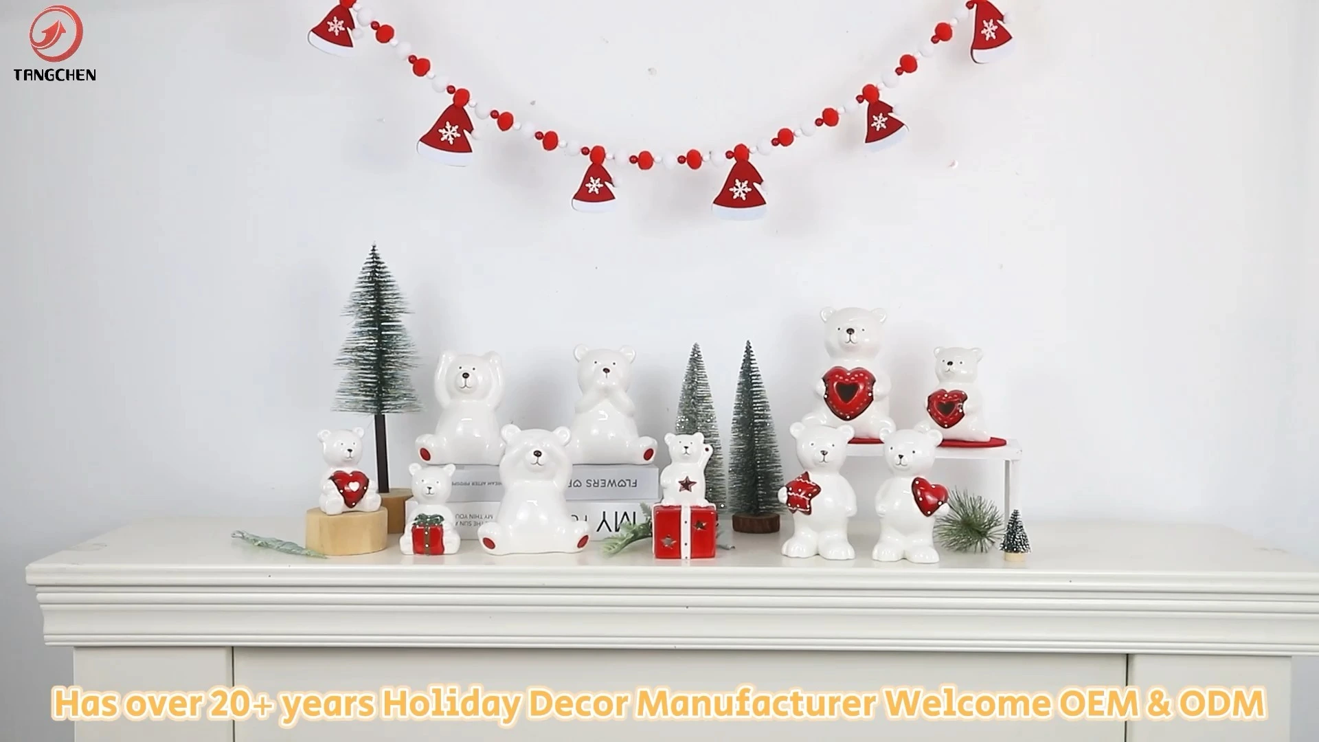 Wedding Decor Small Cute Cartoon Bears with Star Heart Statue Love Bear Ceramic Romantic Figurines 1