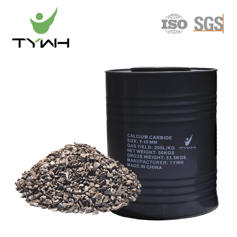 7-15 mm de carburo de calcio para la desulfuración del horno de cucharadas 50 kg/tambor | Tywh 1