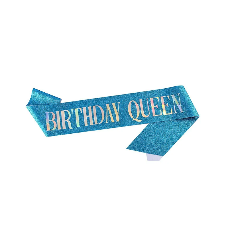 Magic Lights 'Birthday Queen' Party Schärpe für Frauen Geburtstagsfeier Dekoration Vorräte (blau) 1