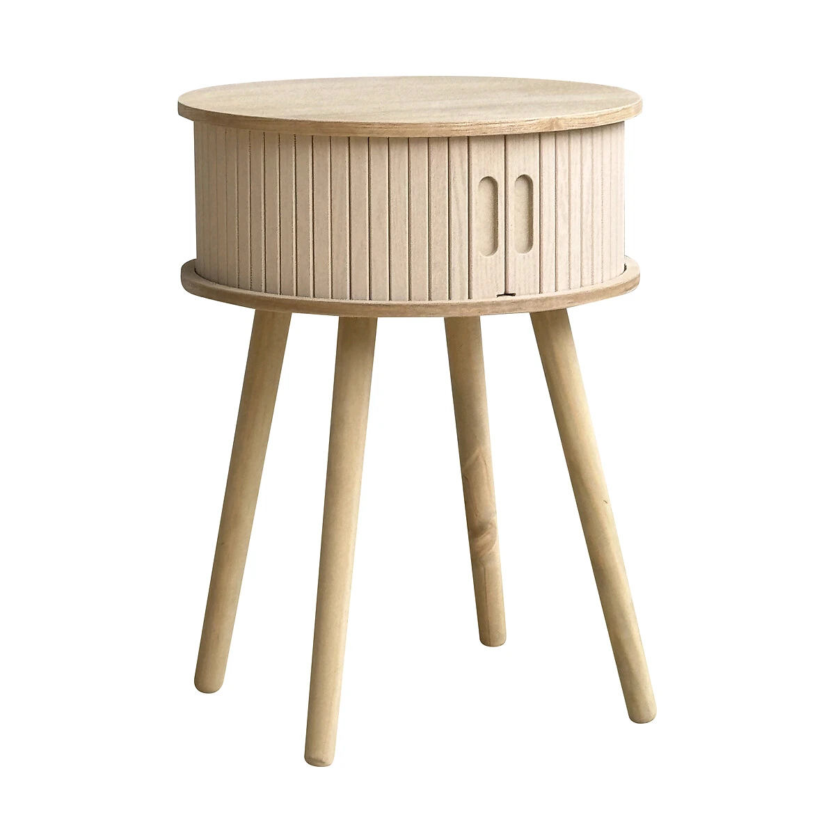 Table basse côté bois avec porte pour salon, chambre, 54x40x40cm 1