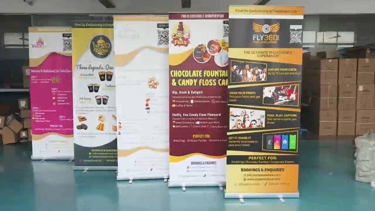 Customized Advertising Digitaldruckgröße Promotion Papier einziehbares Roll -up -Banner -Roller -Banner 1