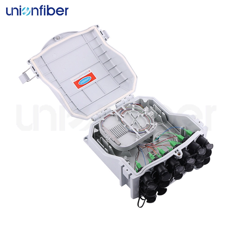 The 16-port Fiber Distribution Box, with UV-blocking high-performance materials, supports wall-mounting, pole-mounting and aerial installation. 1