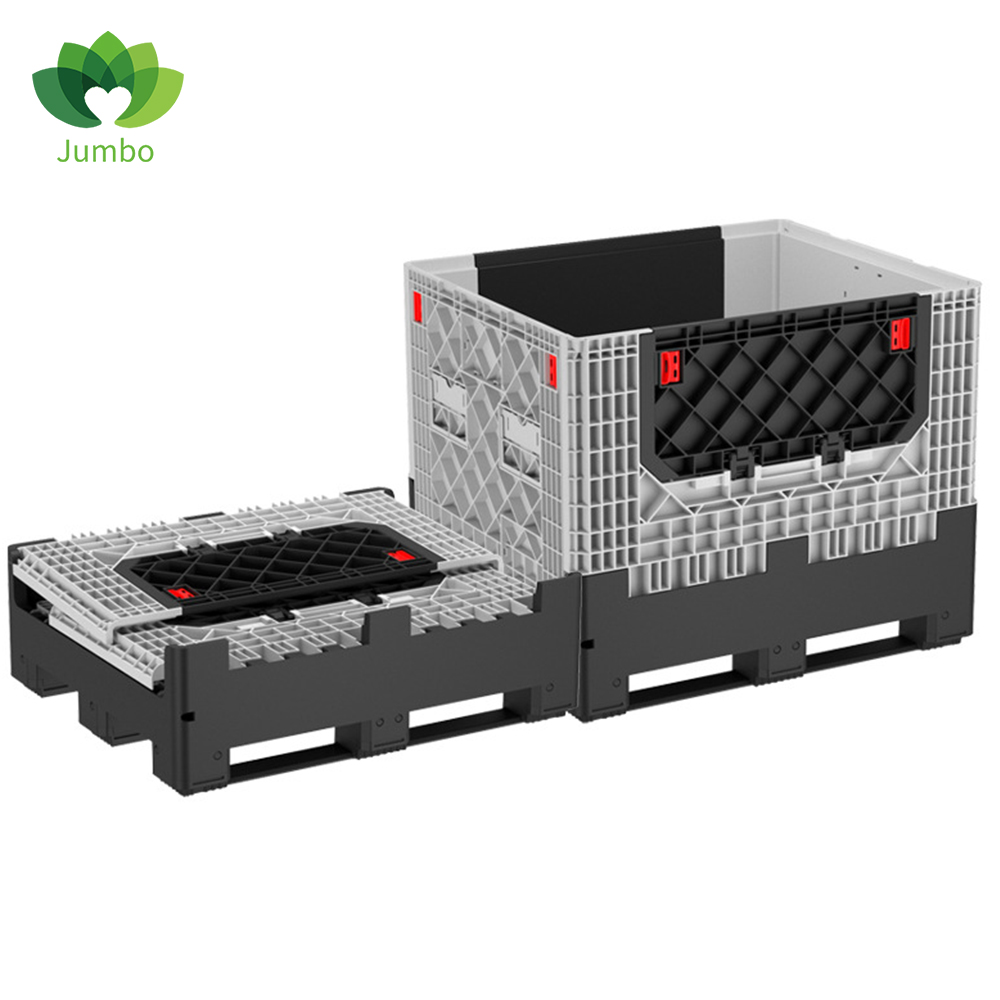Caja de palé de HDPE - Caja de almacenamiento industrial plegable, contenedor grande, palé de plástico, cajón Gaylord plegable, cajas de plástico 3