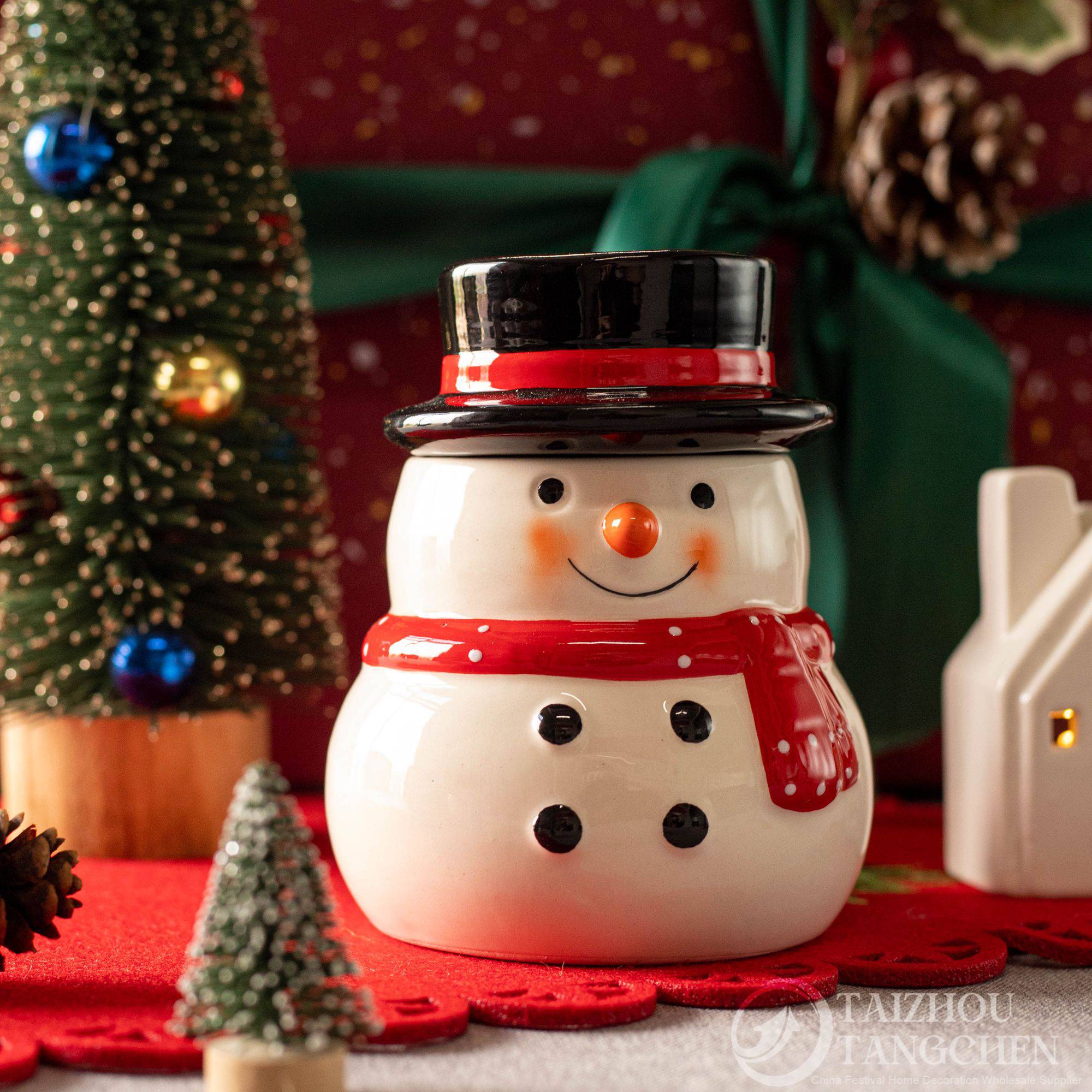 Nordic Santa Claus Plato Cade Cutlery Salad Bowl Bowl Cerámica Occidente Copa plana Copa Tetera Fello de azúcar Pot de Navidad Bandeja de alimentos 8