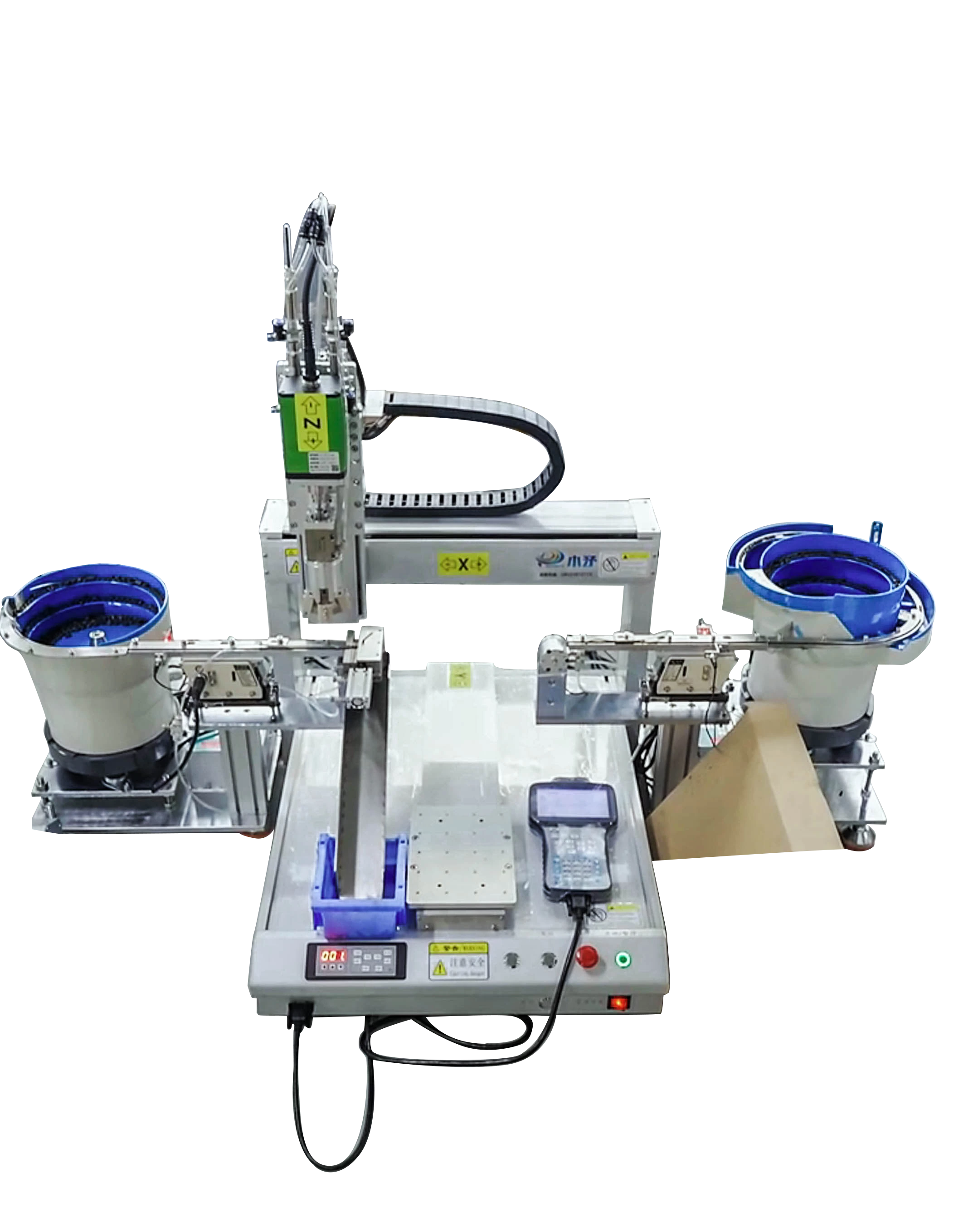 Double vibration plate single station custom screw locking machine 1