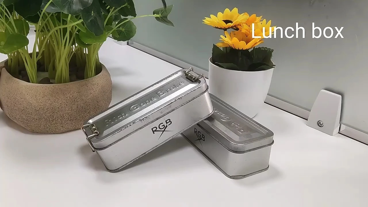 Vintage -Stil rechteckige Metallspeicherbox mit Deckel Uhren Zinnbox - langlebig 1