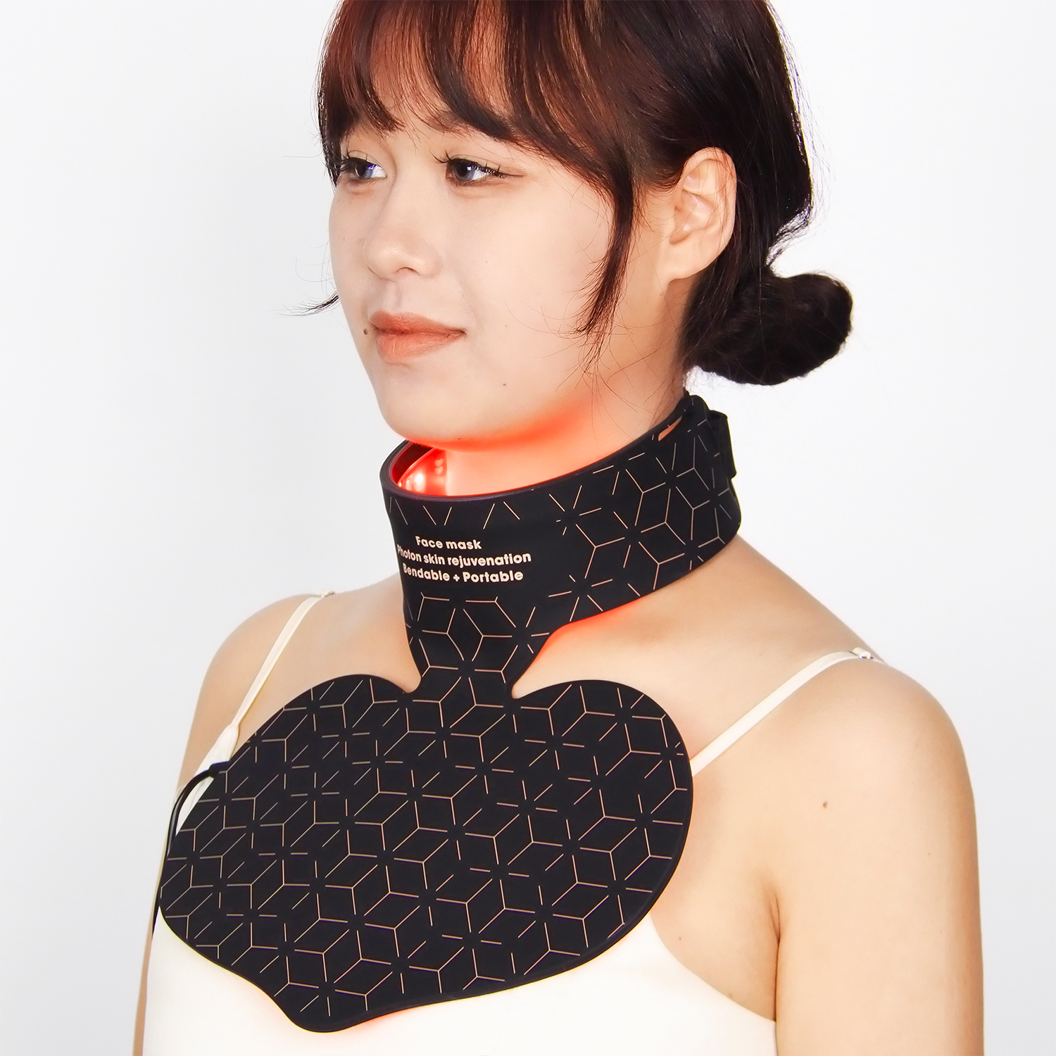 Neck Changing Color Sunsred N4 4 Color 460nm 580nm 630nm 850nm Black Led Therapy Neck Pad ...