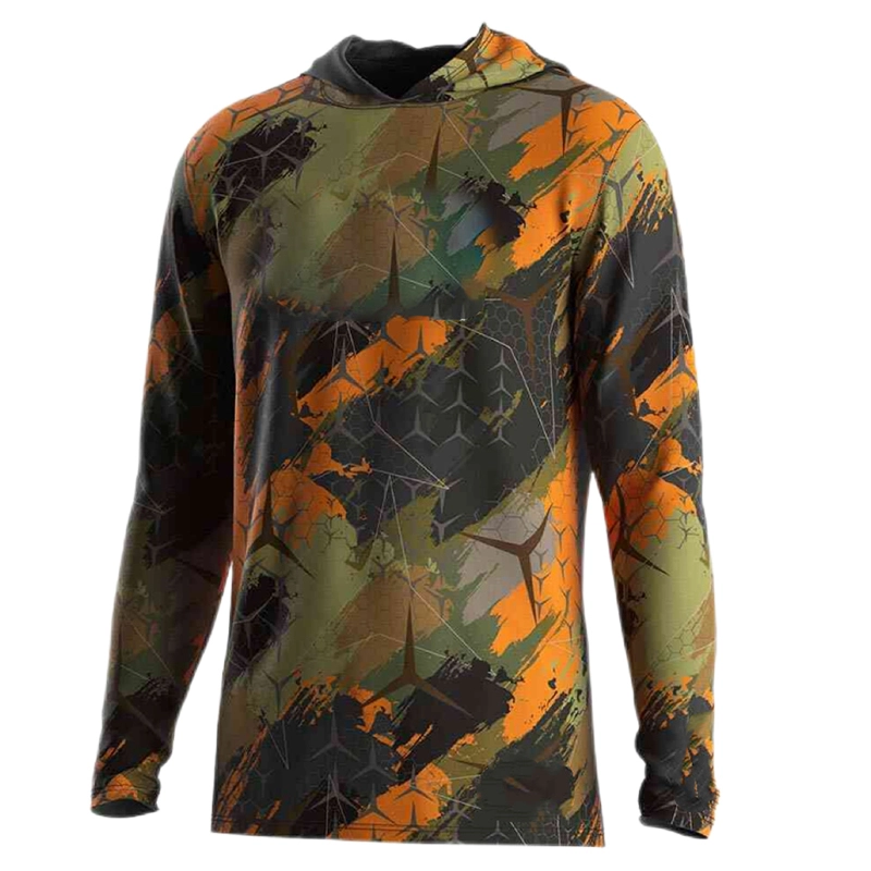 Camisa de protección solar con capucha para ropa de pesca profesional al por mayor 1