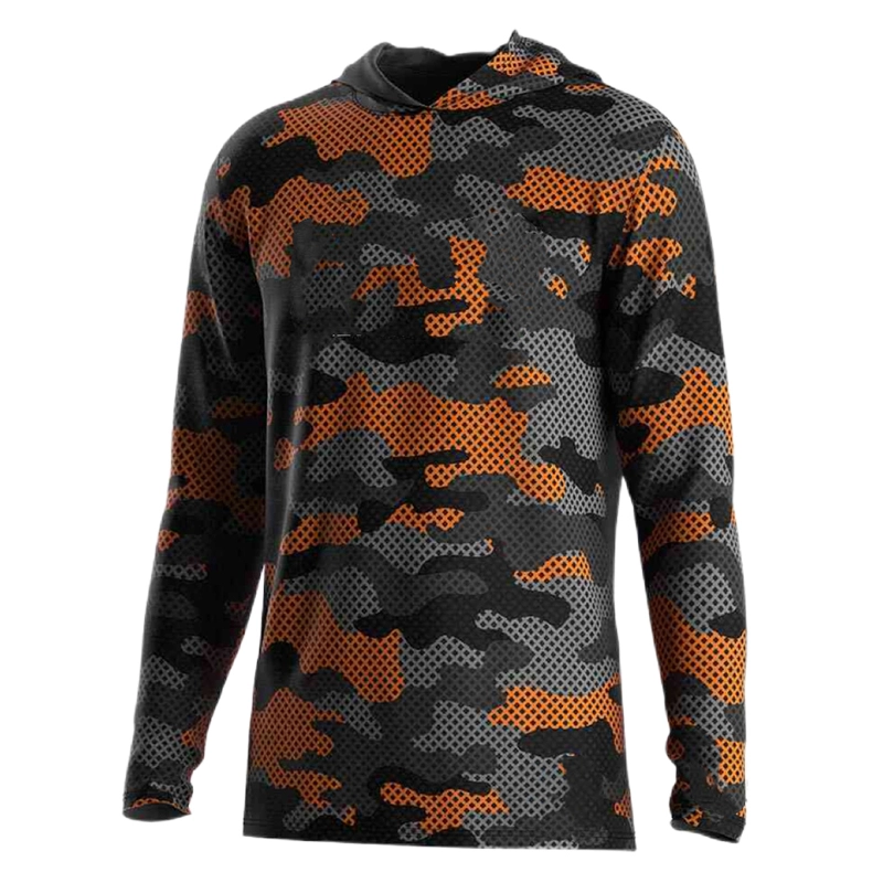 Camisa de pesca de protección solar con capucha por el fabricante de ropa líder 1