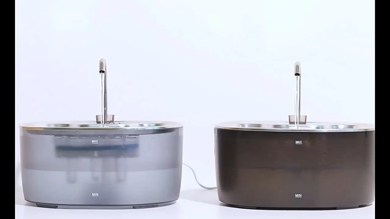 Lindo alimentador de robot de la fuente de agua de acero inoxidable de acero inoxidable 1