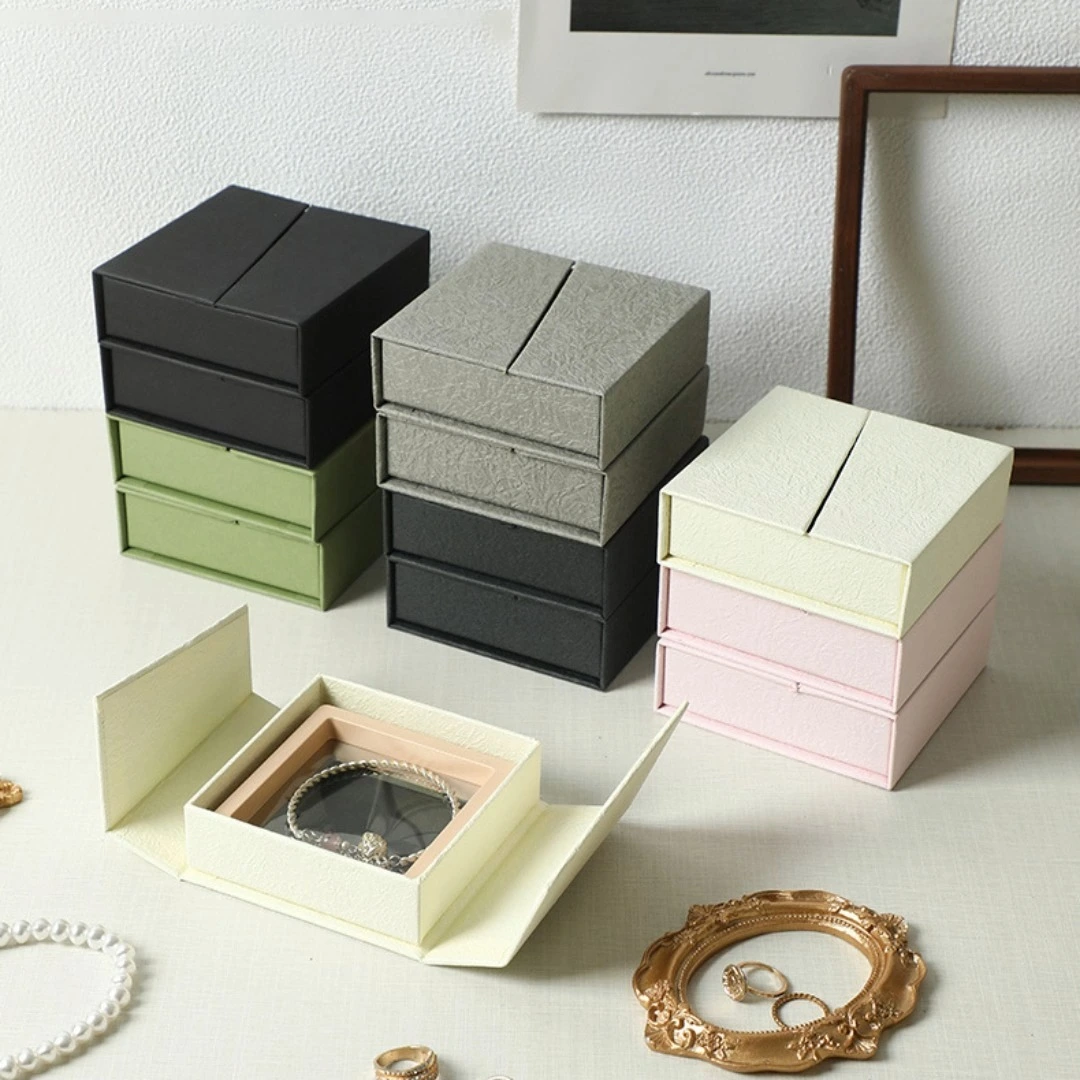 Joya de joyería de joyería de folio magnética creativa Pendientes colgantes de collar Joya para pulseras Caja de envasado de cartón de regalo 1
