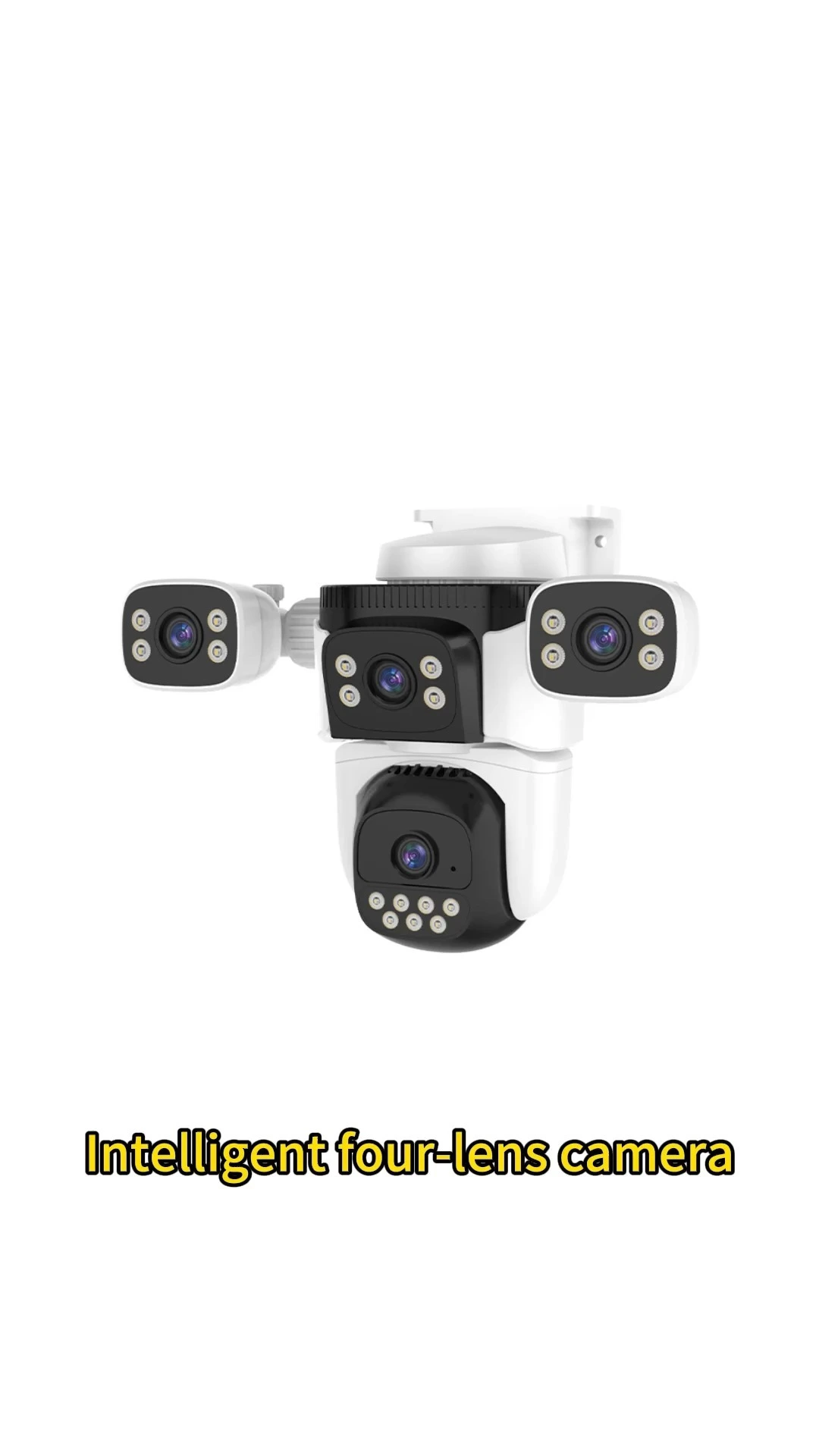 Okam Pro 12mp 4 Lens Camera Outdoor Pracking IP: رؤية ليلية ، صوت ثنائي الاتجاه ، صفارات الإنذار المدمجة 1
