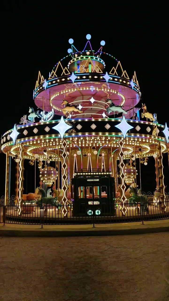 Double-Decker Carousel | Luxurious Two-Tier Merry-Go-Round with Stunning Design and Vibrant Colors 1