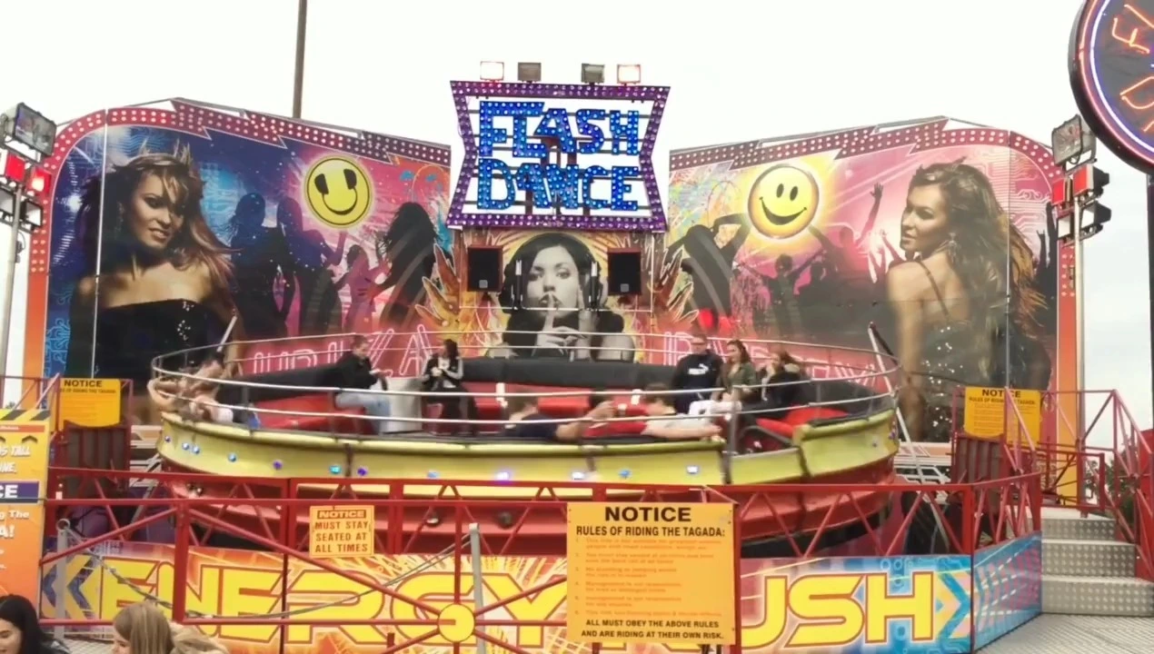 Flash Dance Disco Tagada Amusement Park Ride with Dazzling Metallic Theme 1