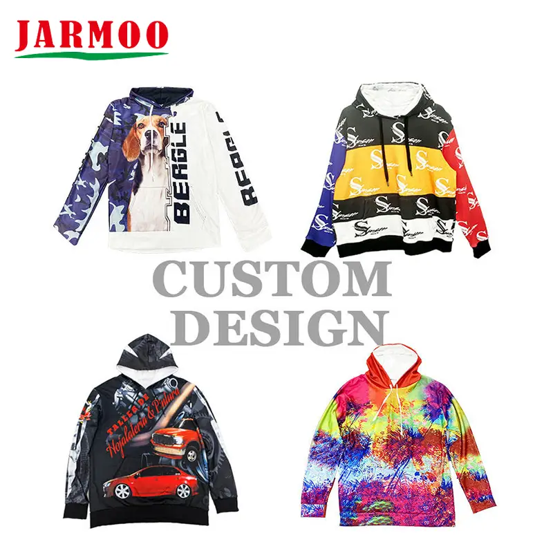 Sudaderas de sublimación personalizadas con sudadera de impresión con cordón completo de cremallera 1