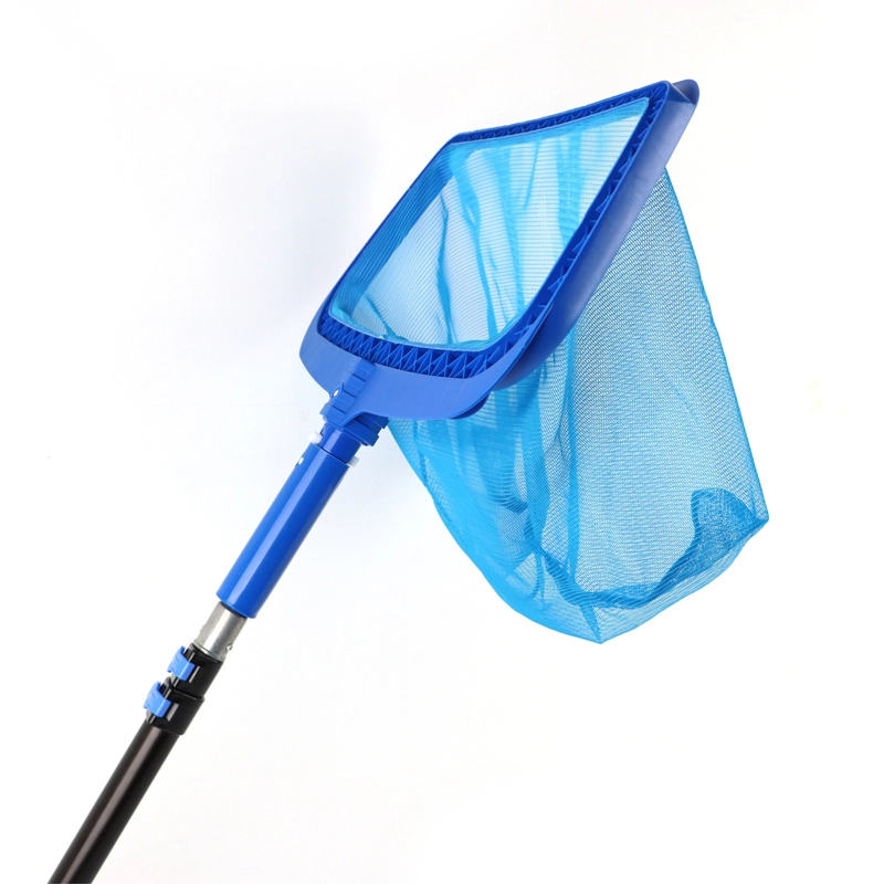 High Quality Pool Tools Accessories Plastic Swimming Pool Cleaning Deep Bag Leaf Rake Skimmer Landing Net with Telescopic Pole 1