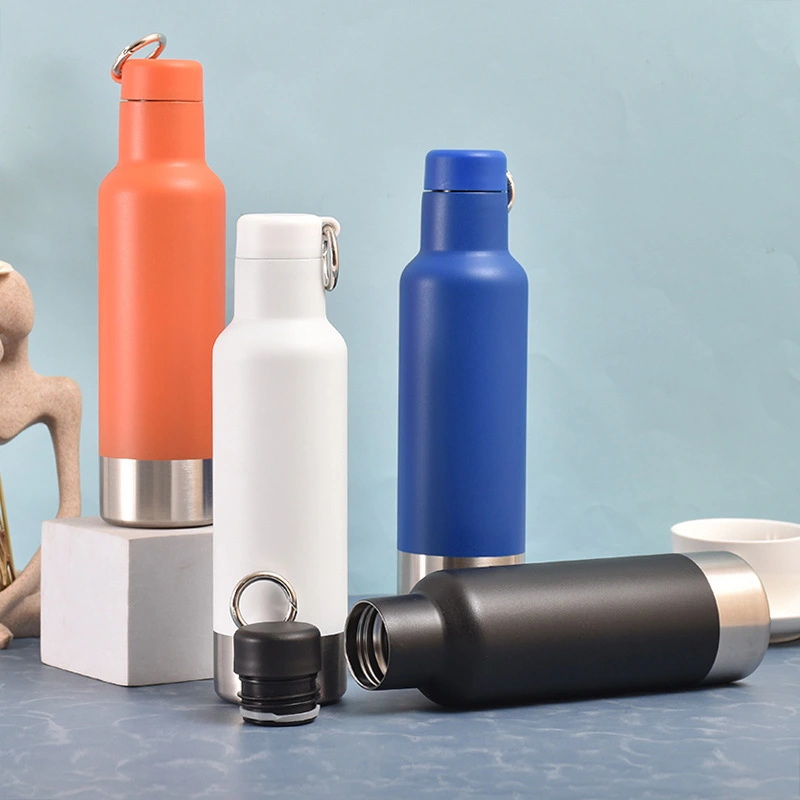 304 Stainless steel portable with lifting ring outdoor travel sports vacuum bottle 1