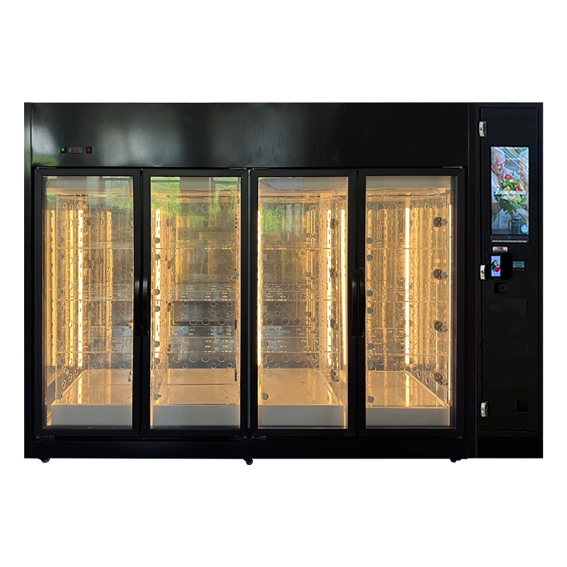 Large-capacity automatic flower vending machine with refrigeration system with high-definition touch screen in black 1