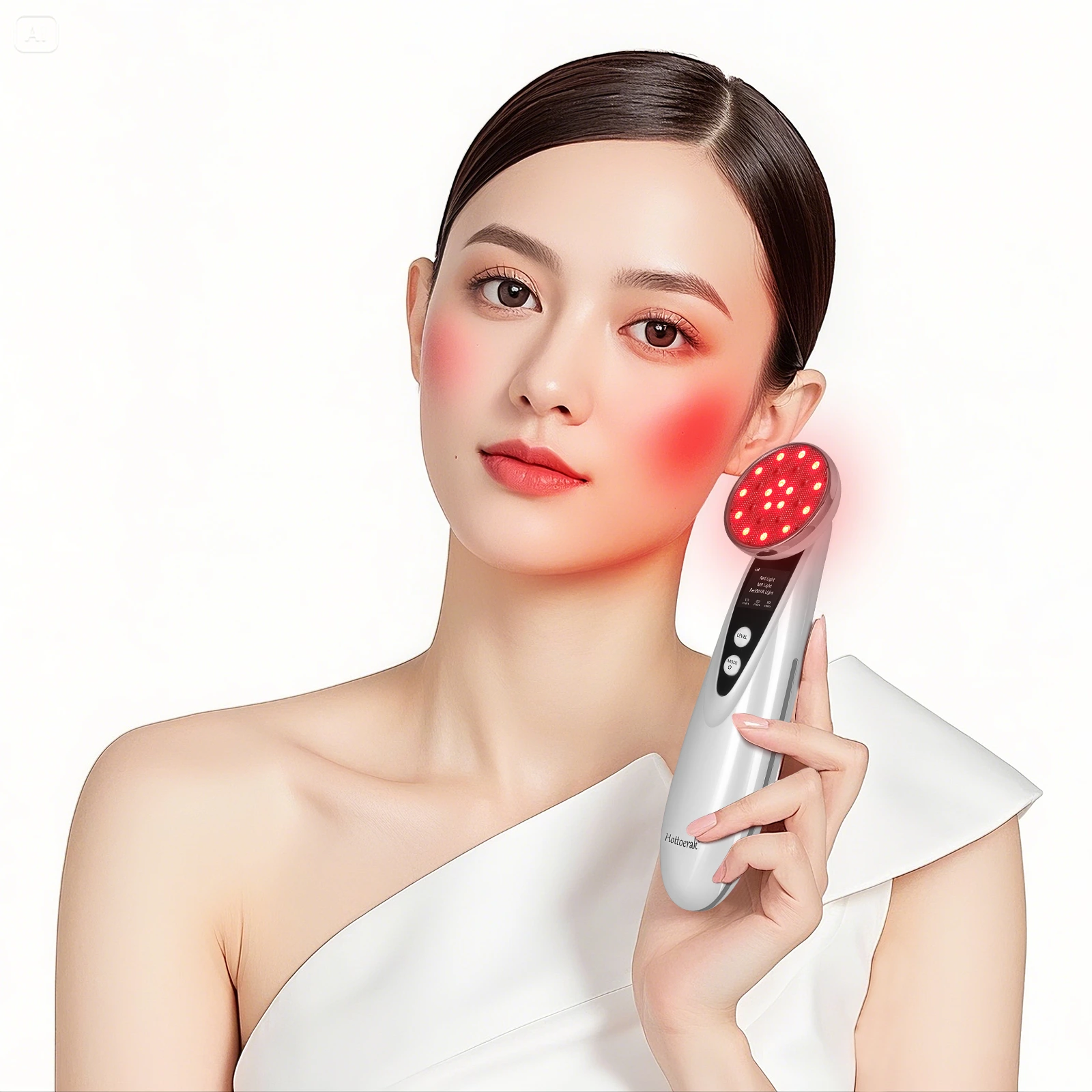 660nm 850 nm Handheld Rotlichttherapie -Gerät tragbares Infrarot -LED -Licht für Gesichts- und Nackenhochversorgung 1