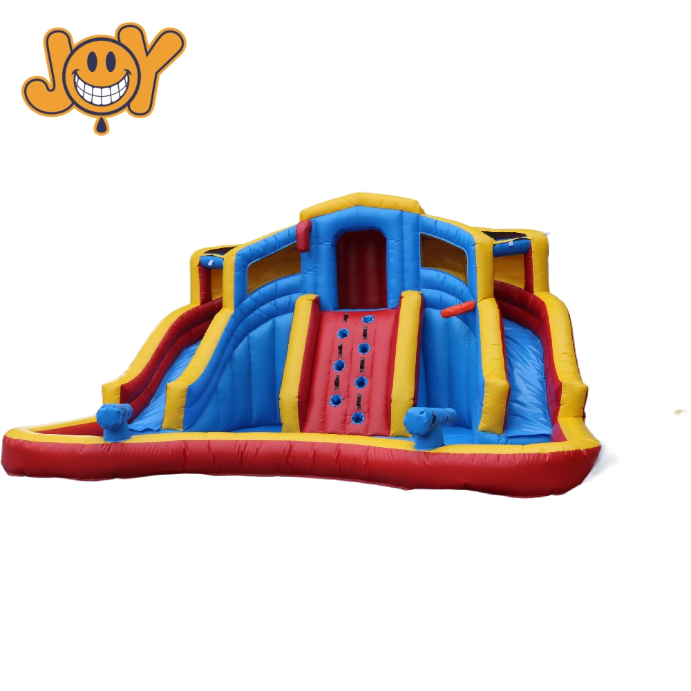 Blow Up Slides for Sale - Multi - functional Inflatable Water Slide with Climbing Wall 1
