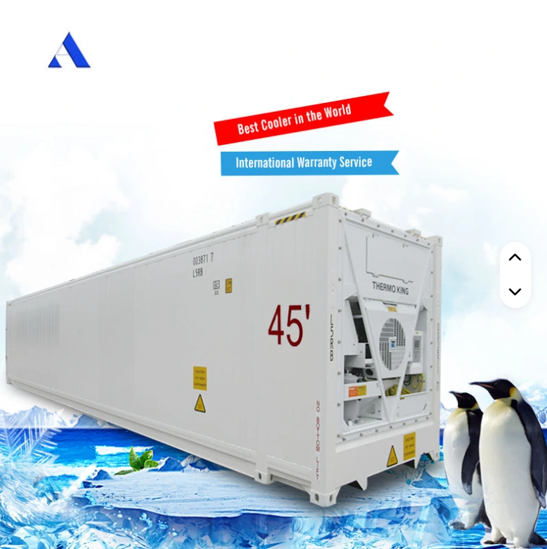 Contenedor Reefer refrigerado de 45 pies HC 380/460V Alegencia de acero inoxidable de baja temperatura y aluminio para vegetales & Almacenamiento de frutas 1