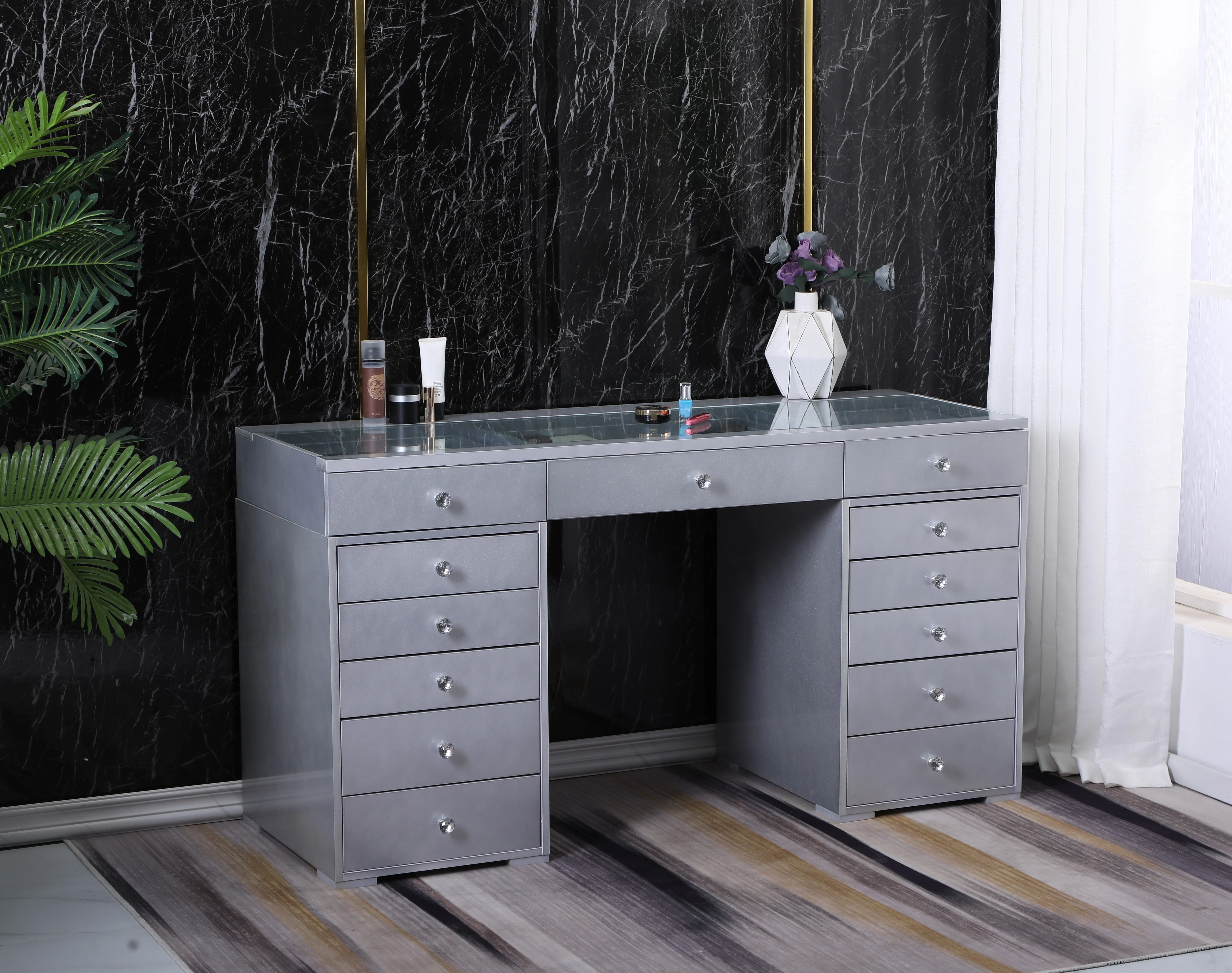 Wholesale Premium Hollywood Dressing Tables with Mirror Drawers Set for bedroom 1