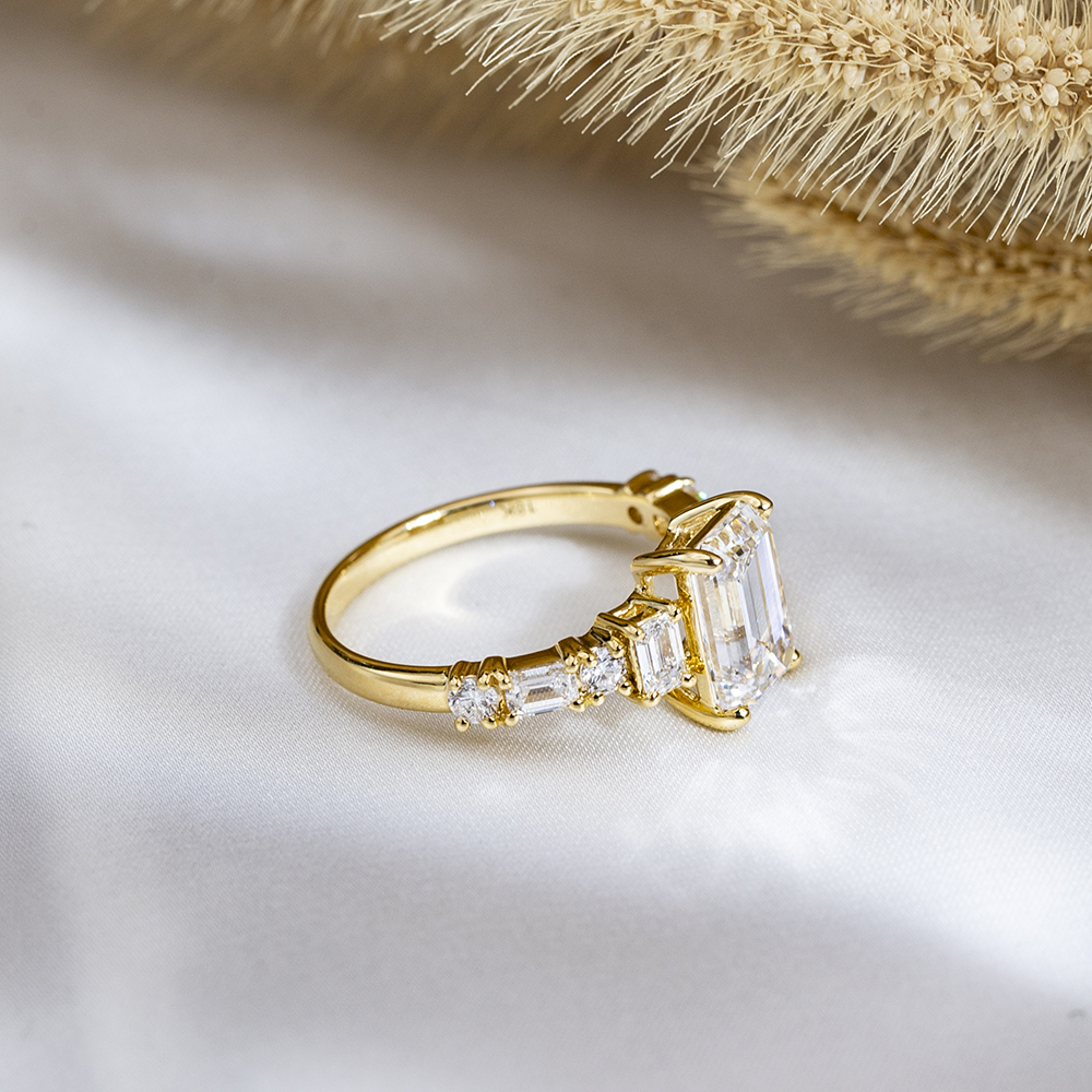 Anello Con Diamanti Simulati Marquise Da 1,60 Ct, Anello Per Anniversario In Oro 14k - Italia - Foto 12