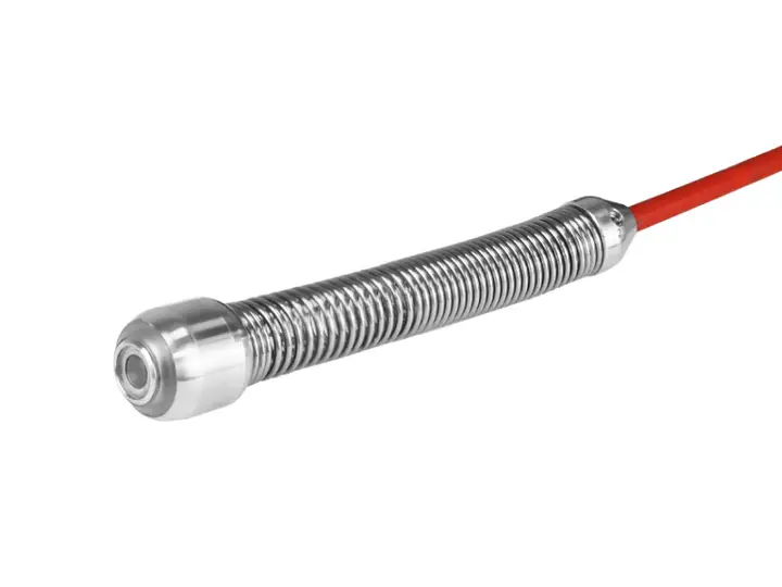 Tête De Caméra D’inspection égout 23mm – 12 LED, IP68, Ressort Flexible | Pour Tuyaux >25mm | Endoscope Professionnel