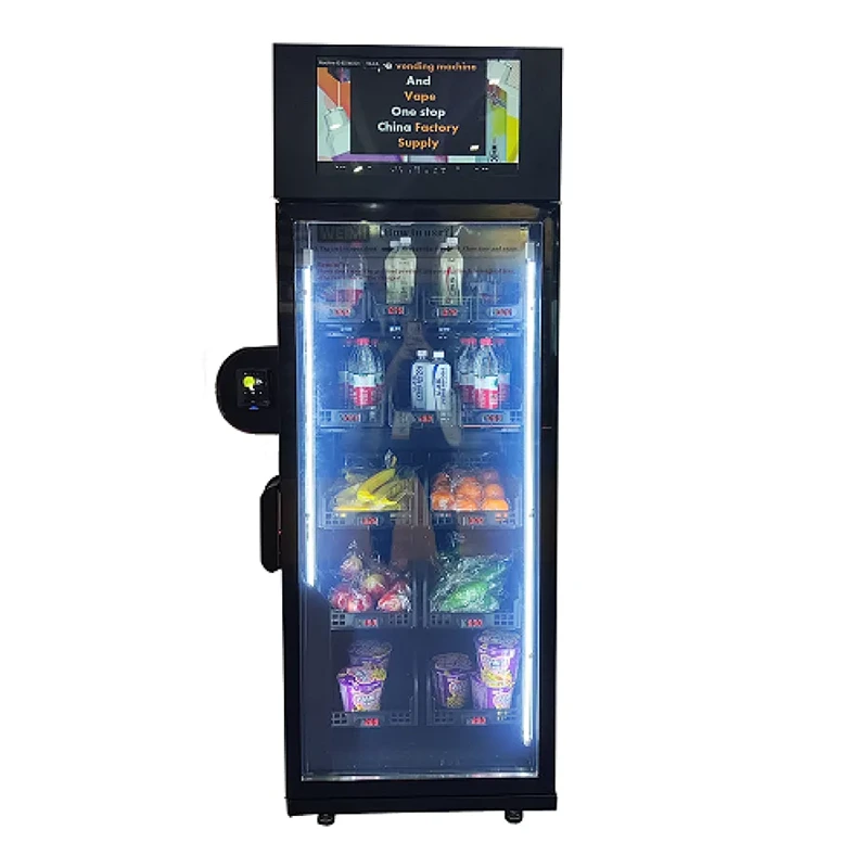 Malaysia fresh fruit and vegetable smart vending machine with card reader with light box 1
