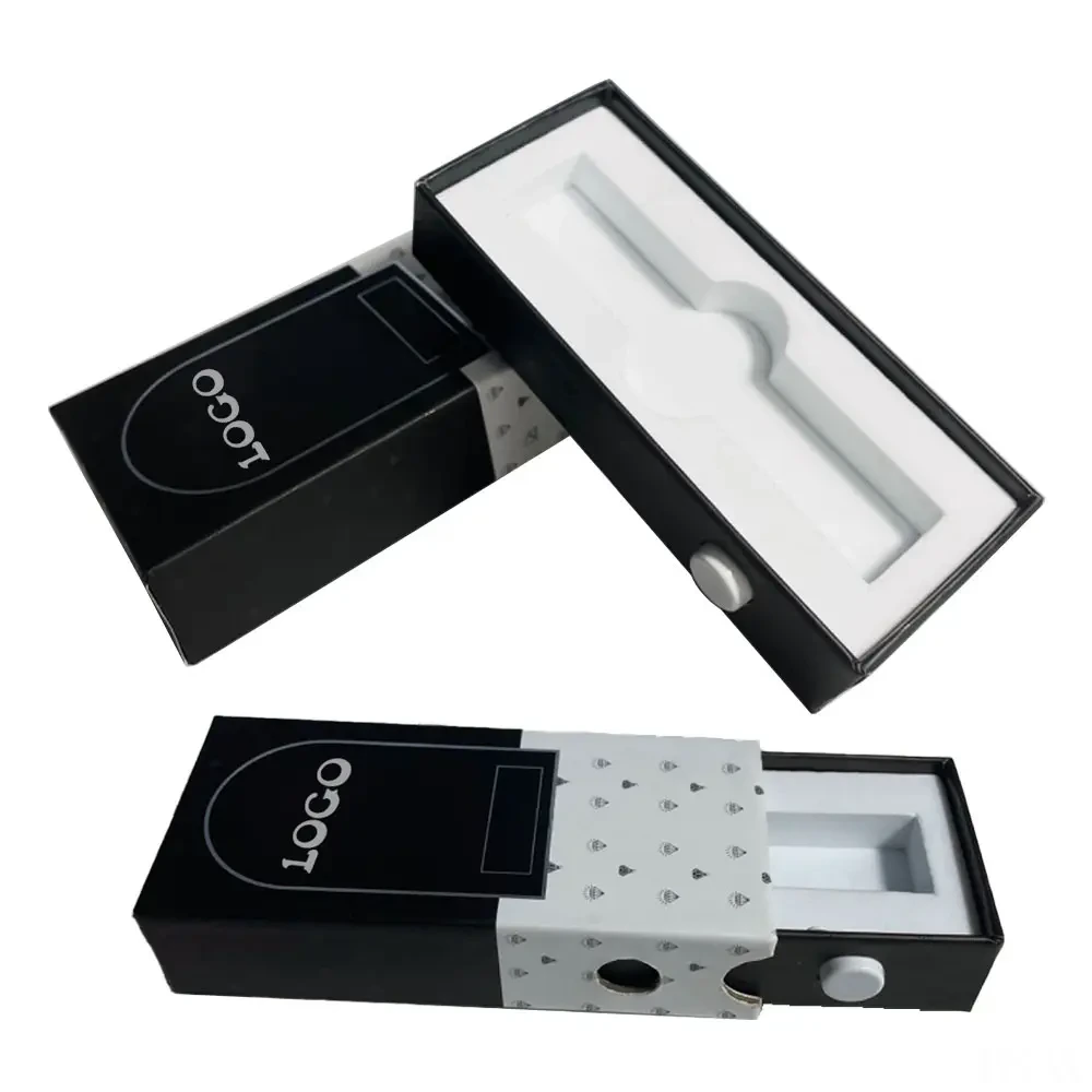 Child Resistant Lock Sliding Box Drawer Paper Magnetic Cartridge Packaging Boxes 1