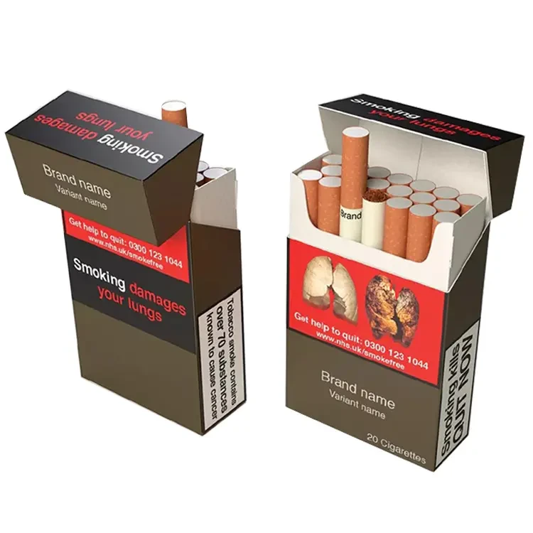 Custom Empty Cigarette Packs Boxes Smoke Cigars Cartridge Carton Tobacco Packaging Box 1